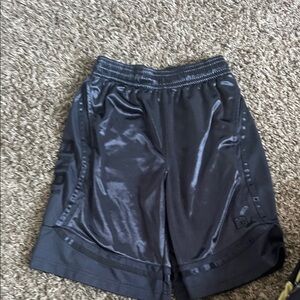 Black Shiny Athletic Shorts